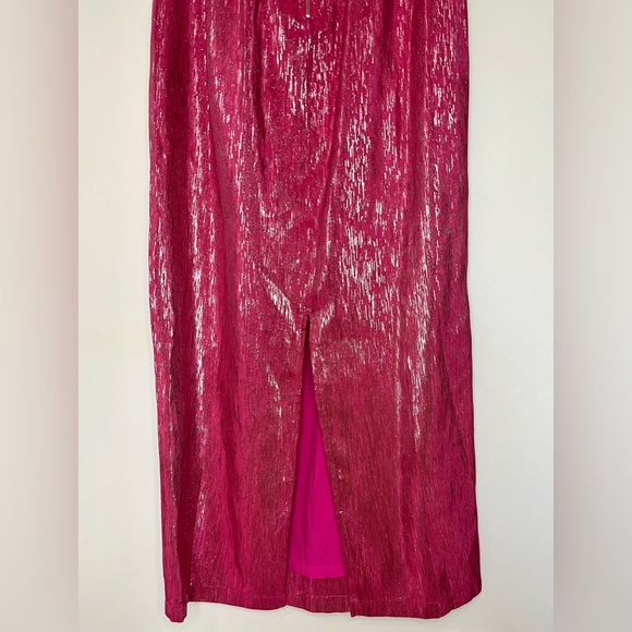 MINKPINK NWT Pink Sparkly Vida Midi Dress - Picture 7 of 11